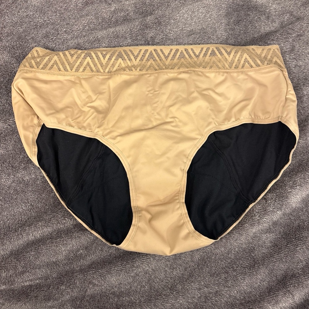 Thinx Comfort Stretch Hiphugger period underwear Size 3X NWOT Beige $40